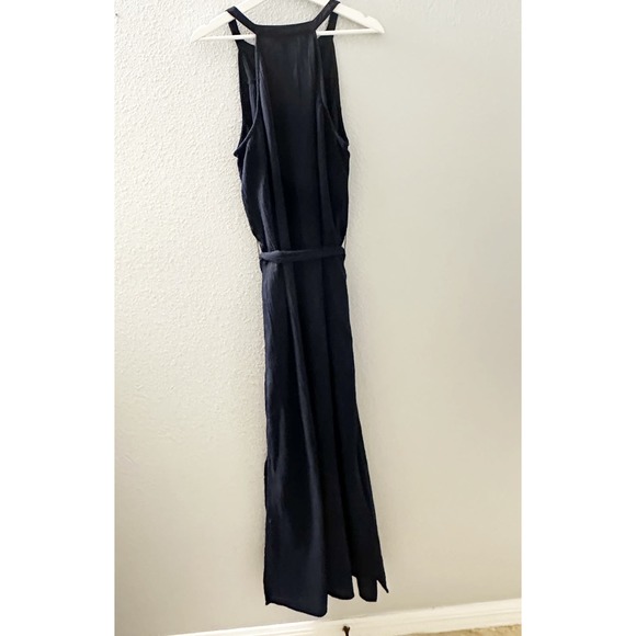 LOFT Outlet Women's Navy Blue Sleeveless Split V-Neckline Midi Dress Medium NWT - Picture 4 of 8